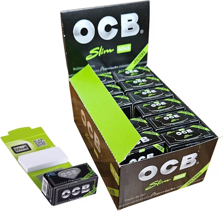 OCB - Premium Slim Rolls + Tips - Box - 24 Stück