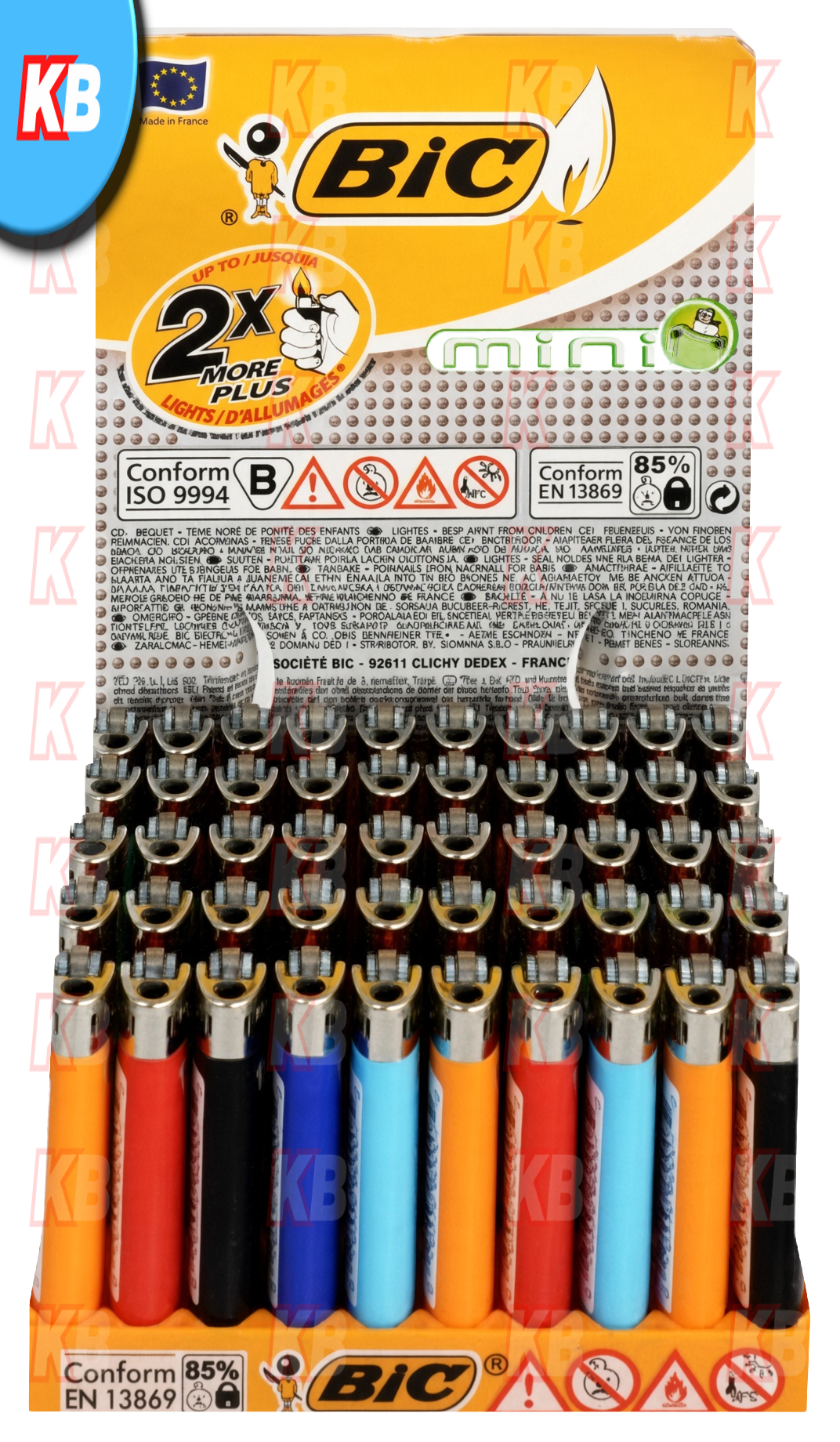 BIC Feuerzeug Mixed Colors Mini – Box mit 50 Stück