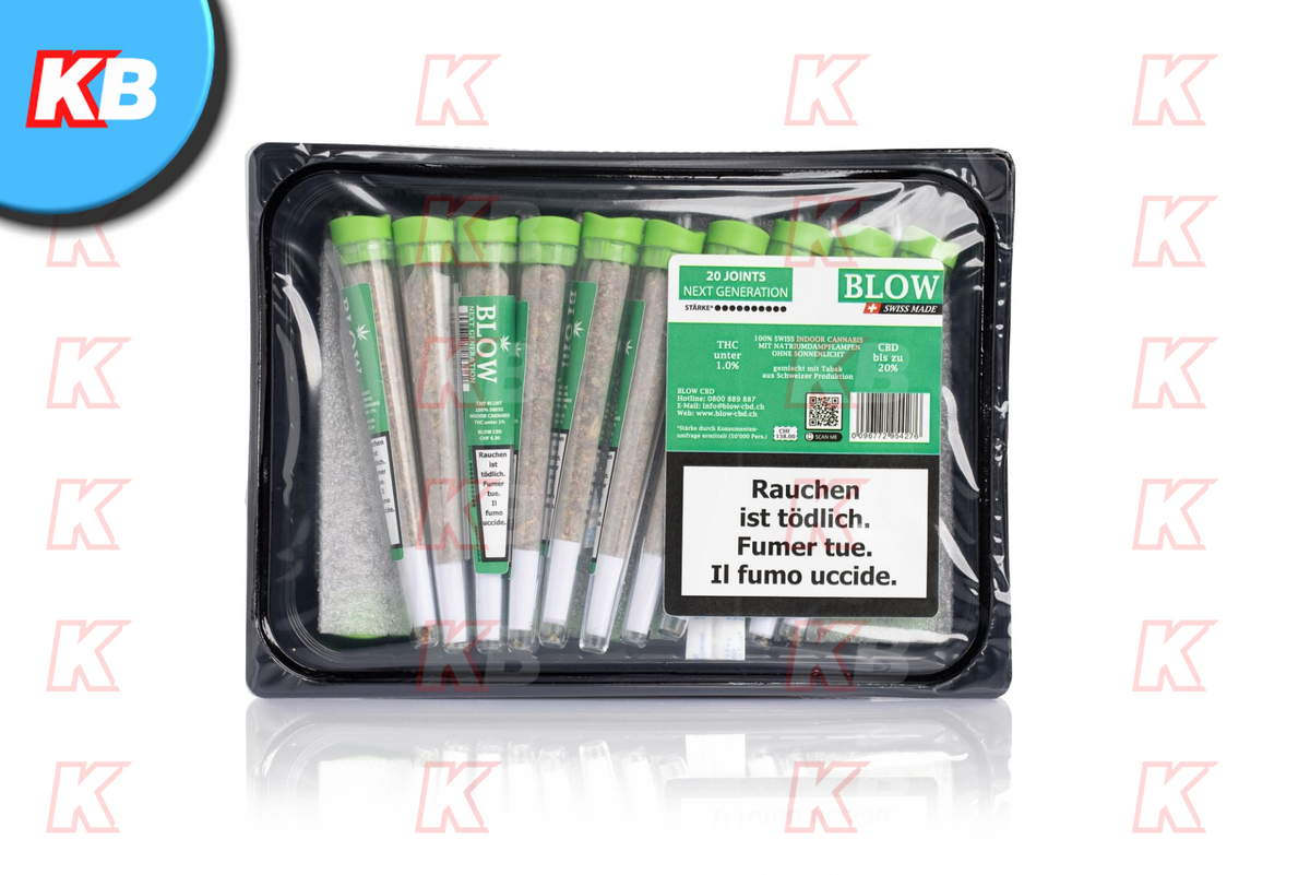 BLOW Joint Next Generation Grün Harlequin – 20 Stück, freigestellt mit Kioskbedarf-Wasserzeichen