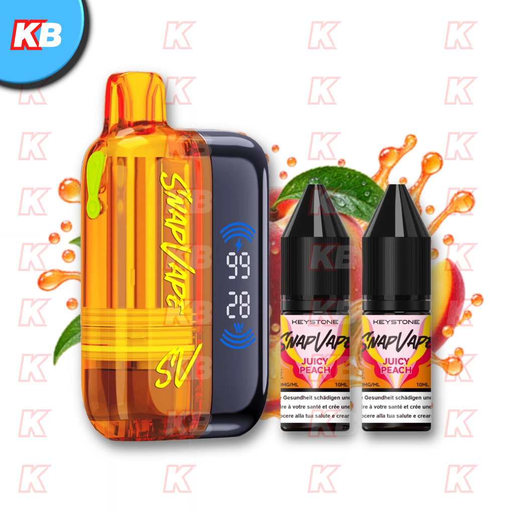 SnapVape Starter Kit | Akkuträger + Leerpod + 2x E-Liquid Juicy Peach (20mg/ml)