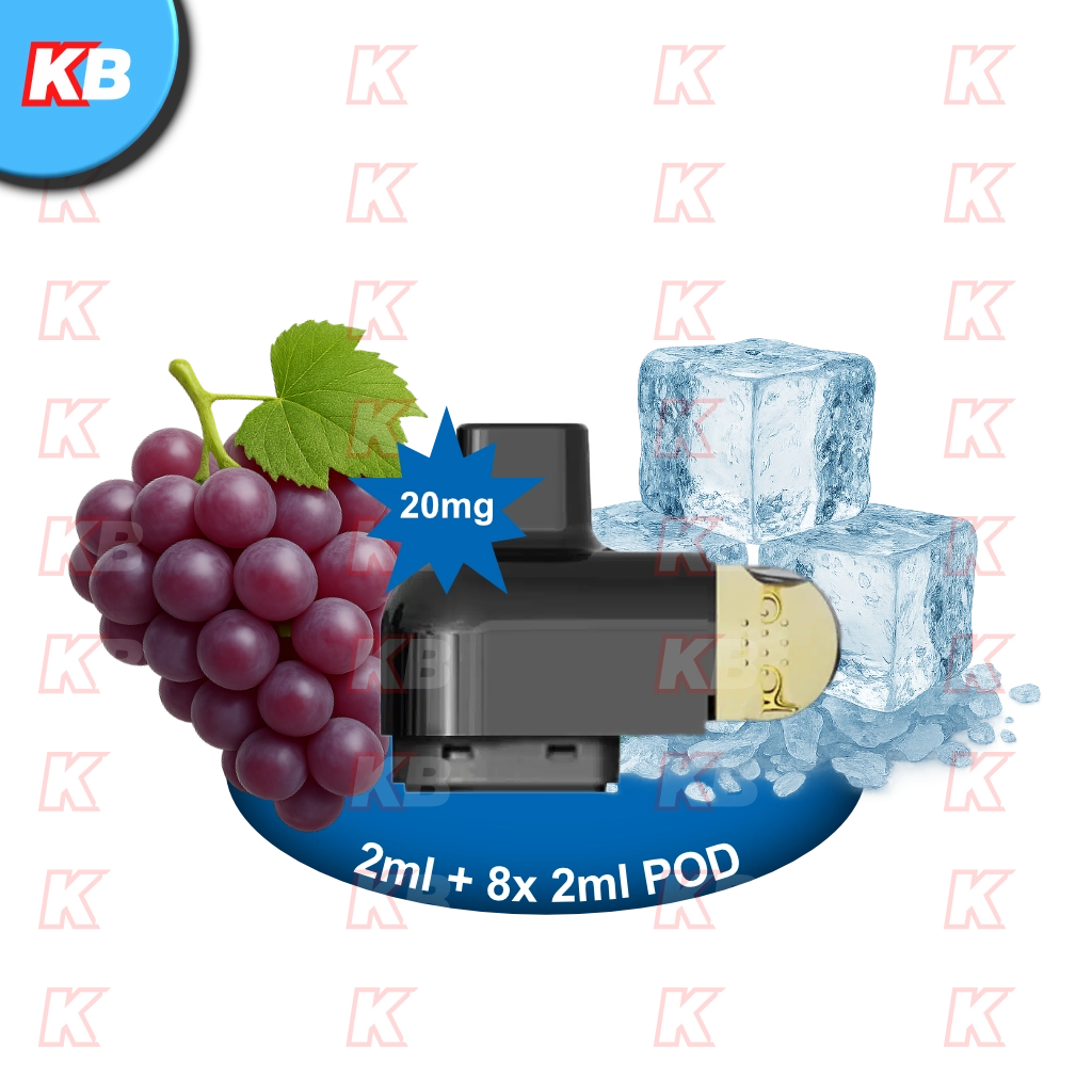 VAAL ePack Refill Pod 2ml + 8*2ml Grape Ice 20mg