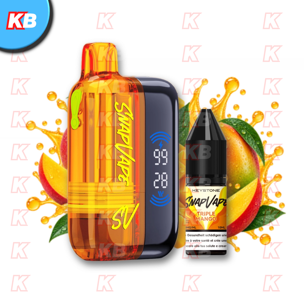 SnapVape Starter Kit | Akkuträger + Leerpod + 1x E-Liquid Triple Mango (20mg/ml)