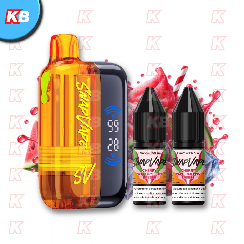 SnapVape Starter Kit | Akkuträger + Leerpod + 2x E-Liquid Cherry Watermelon Freeze (20mg/ml)