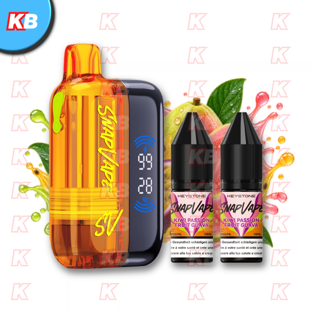 SnapVape Starter Kit | Akkuträger + Leerpod + 2x E-Liquid Kiwi Passion Fruit Guava (20mg/ml)
